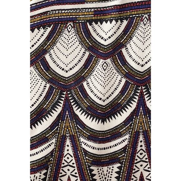 H&M Small Tribal Print Open Wrap Pool Beach Travel Cover Up Artsy Top - Picture 3 of 5